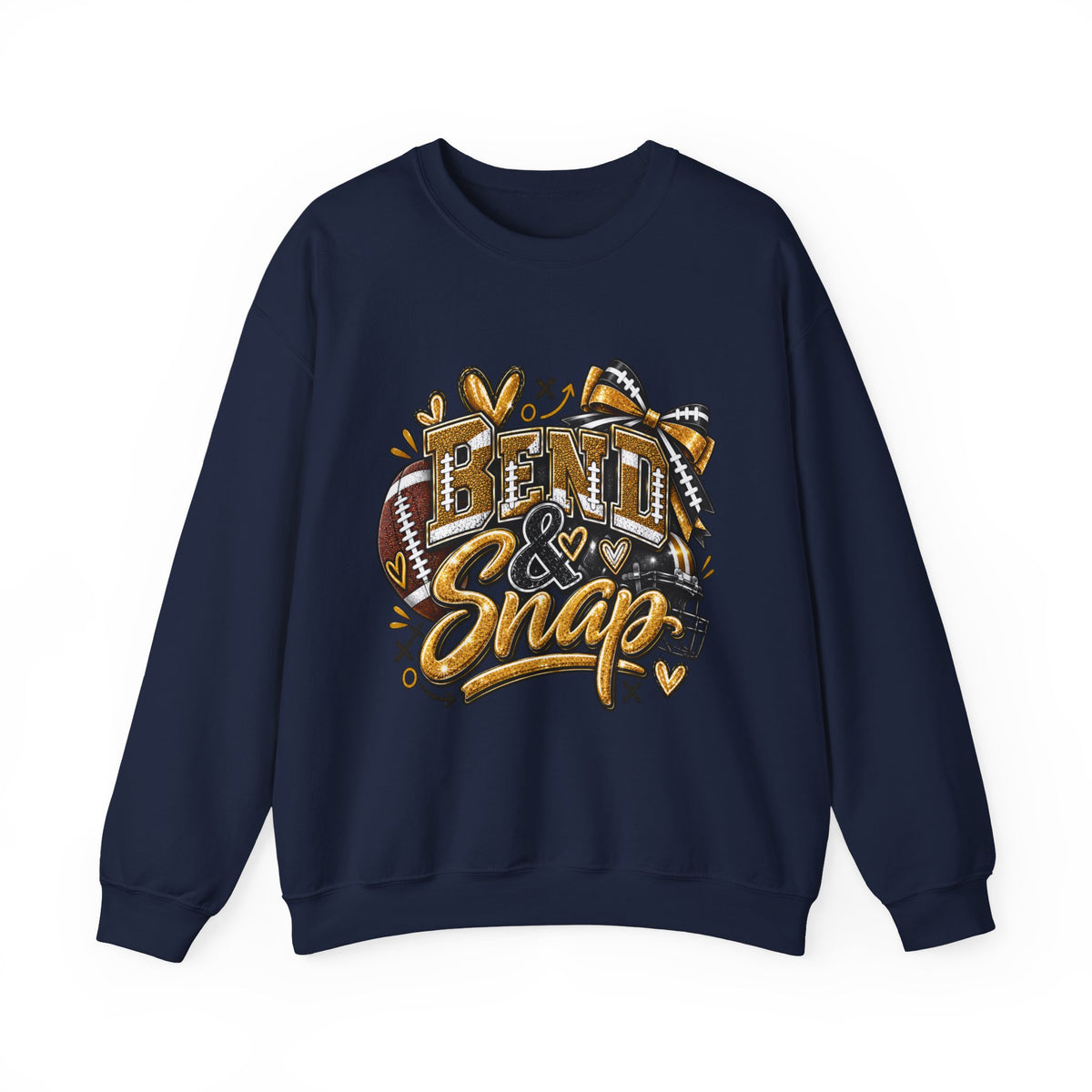 Bend & Snap Crewneck Sweatshirt — Retro Cheerleader Football Design