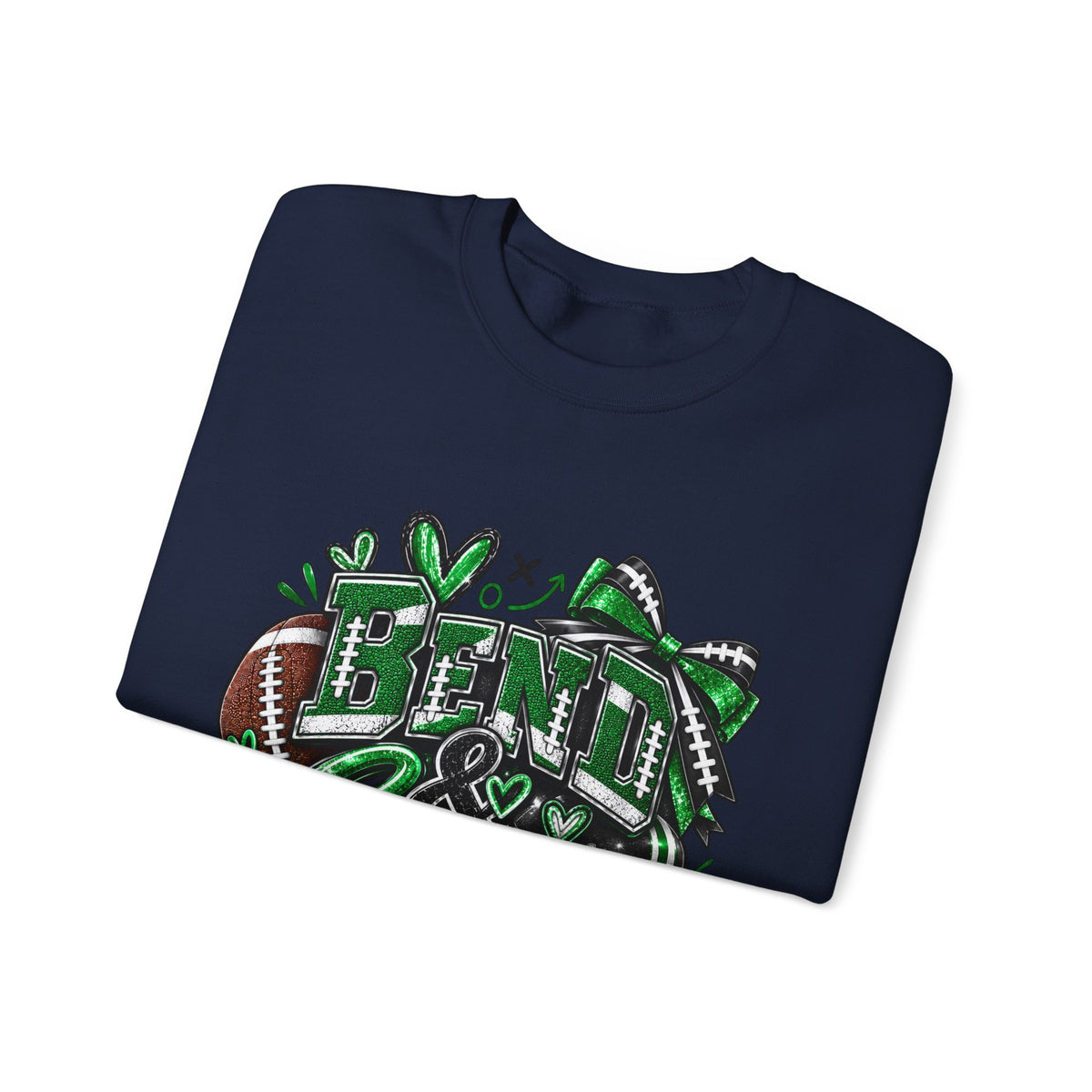 Crewneck Sweatshirt - Bend & Snap Cheerleader Football Design