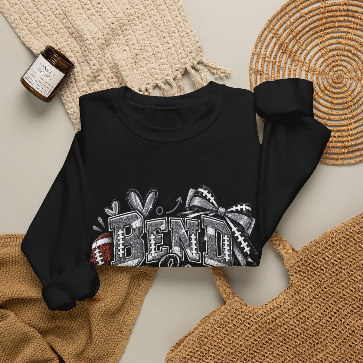 Crewneck Sweatshirt — 'Been & Snaps' Football Cheer Graphic Crewneck