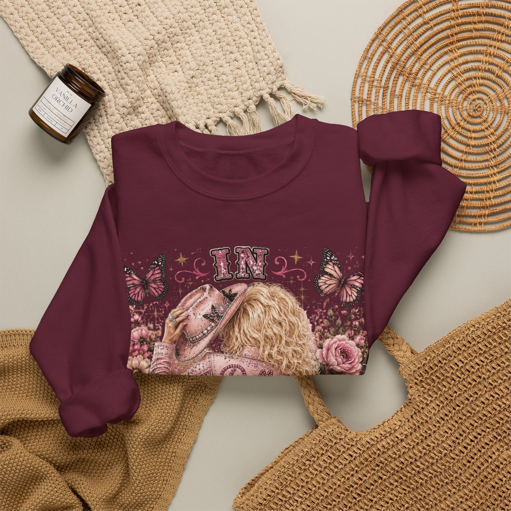 Custom Dolly We Trust Crewneck Sweatshirt