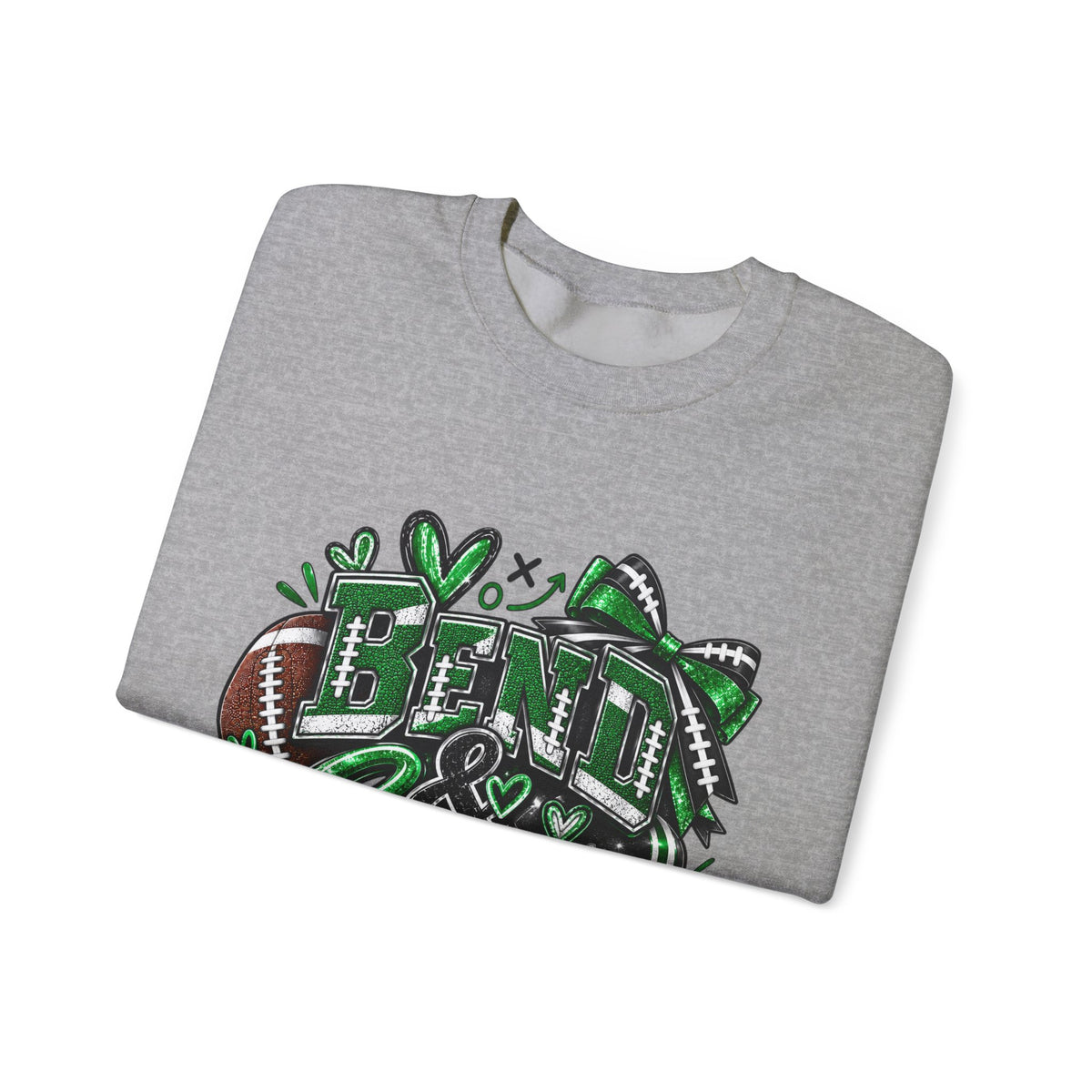 Crewneck Sweatshirt - Bend & Snap Cheerleader Football Design