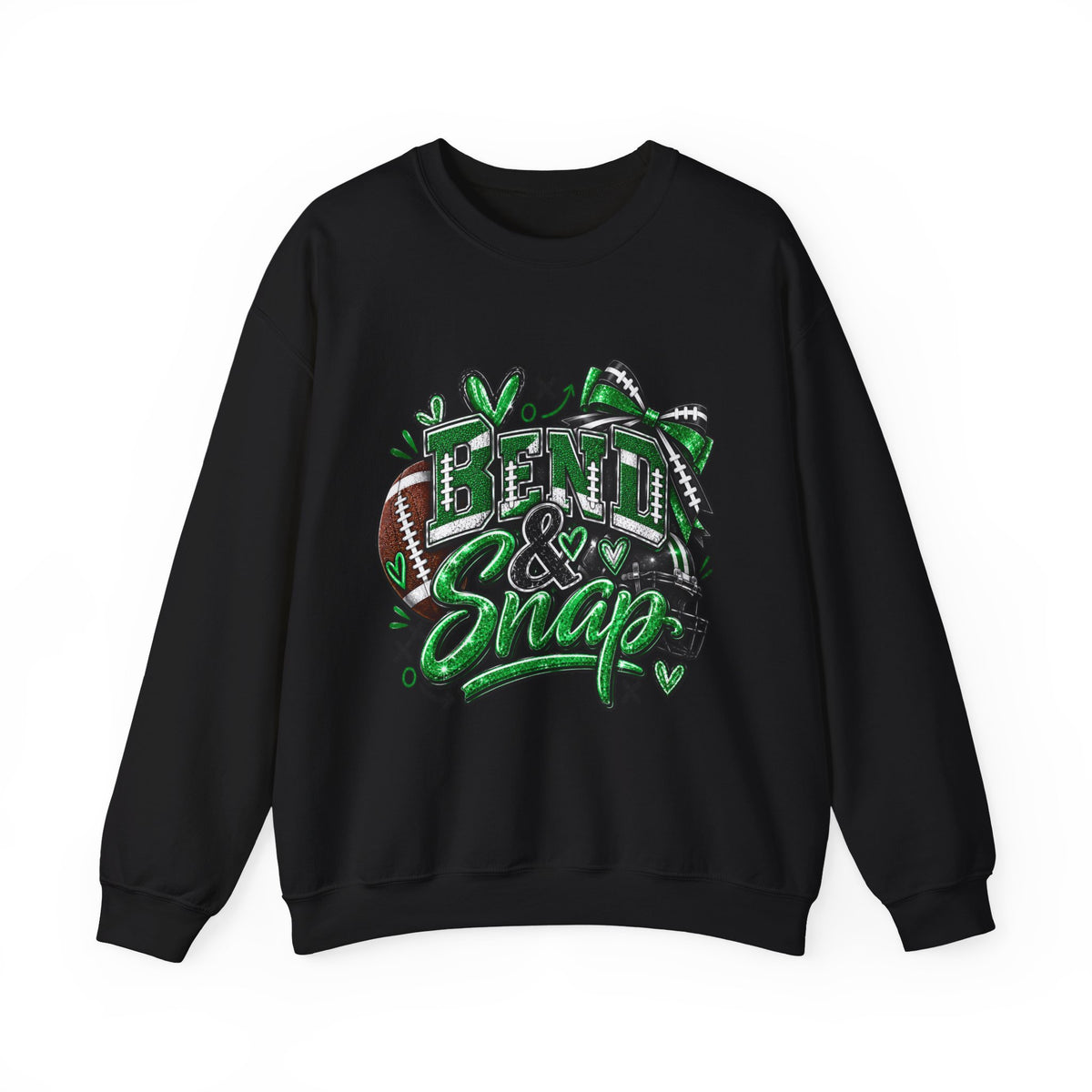 Crewneck Sweatshirt - Bend & Snap Cheerleader Football Design