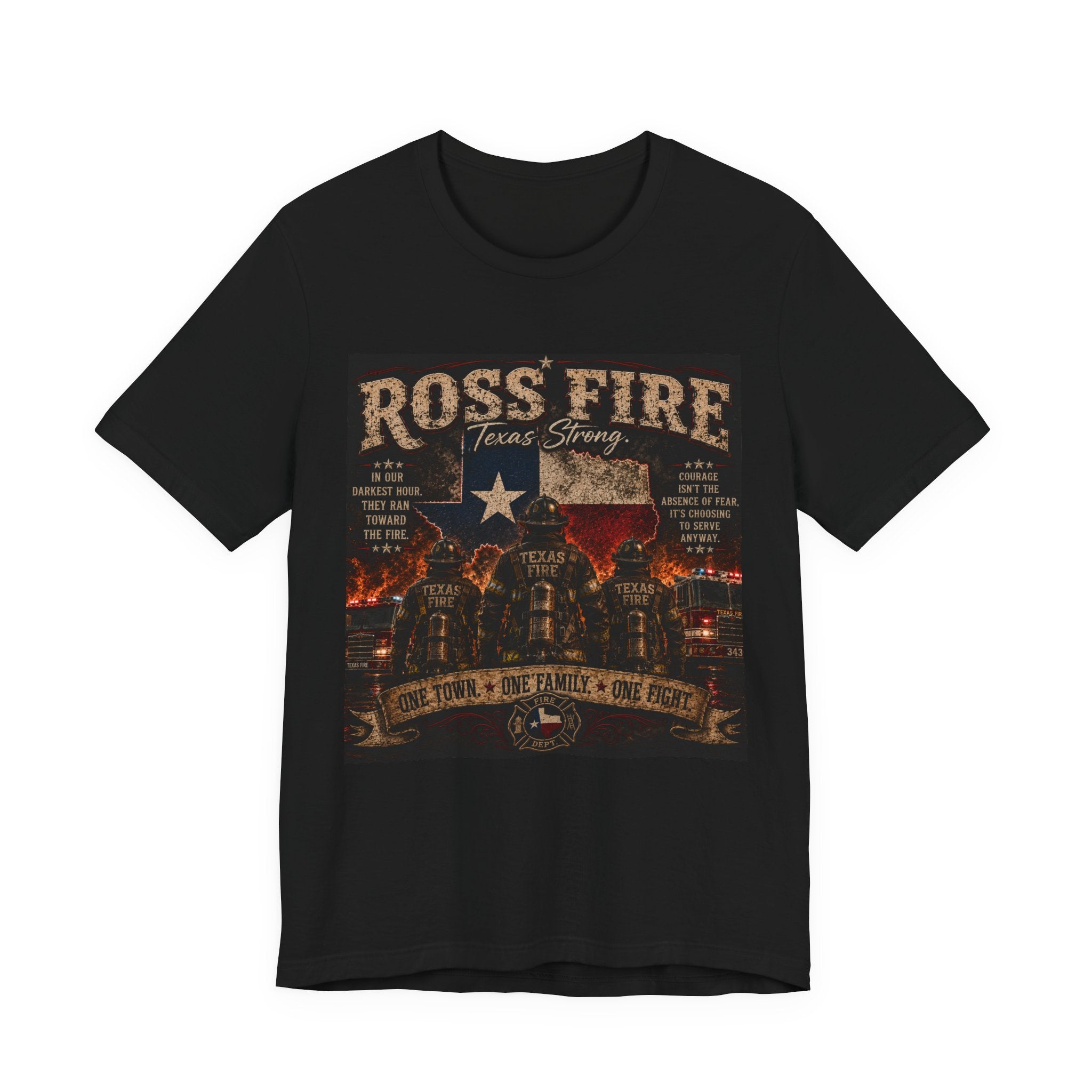 Ross Fire Firefighter Tribute Garmet-Dyed T-Shirt