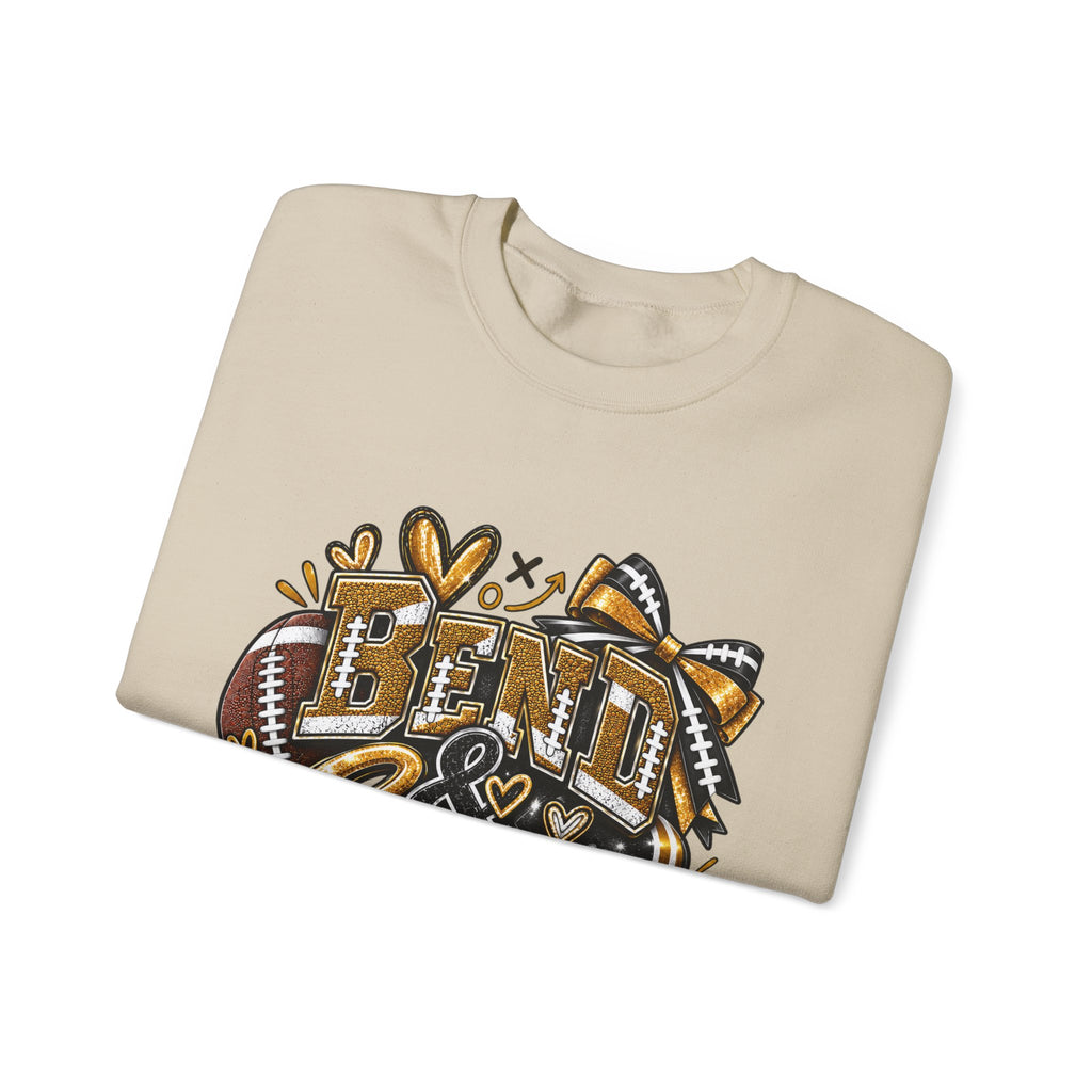Bend & Snap Crewneck Sweatshirt — Retro Cheerleader Football Design