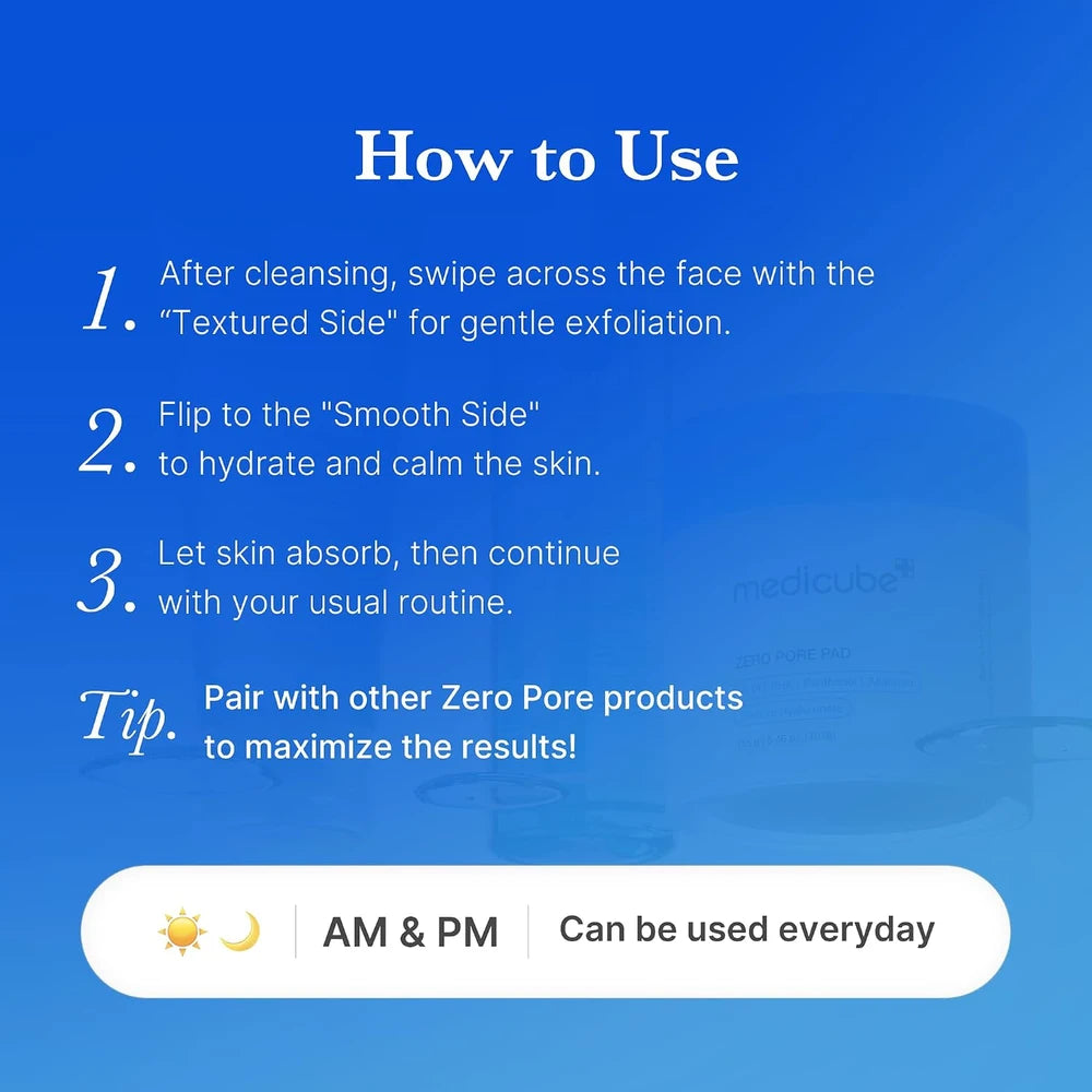 medicube Zero Pore Exfoliating Toner Pad