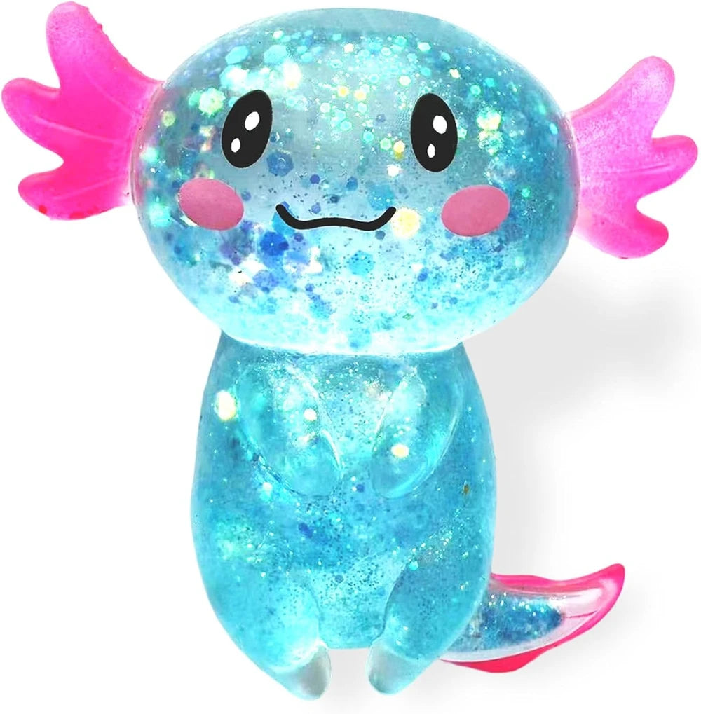 Glitter Axolotl Squish Buddy