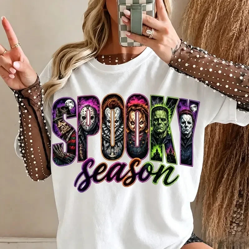 Spooky Season Retro Horror Graphic Tee