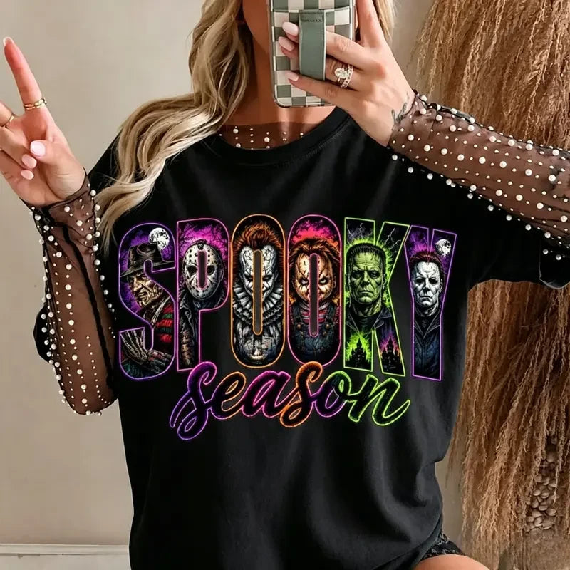 Spooky Season Retro Horror Graphic Tee