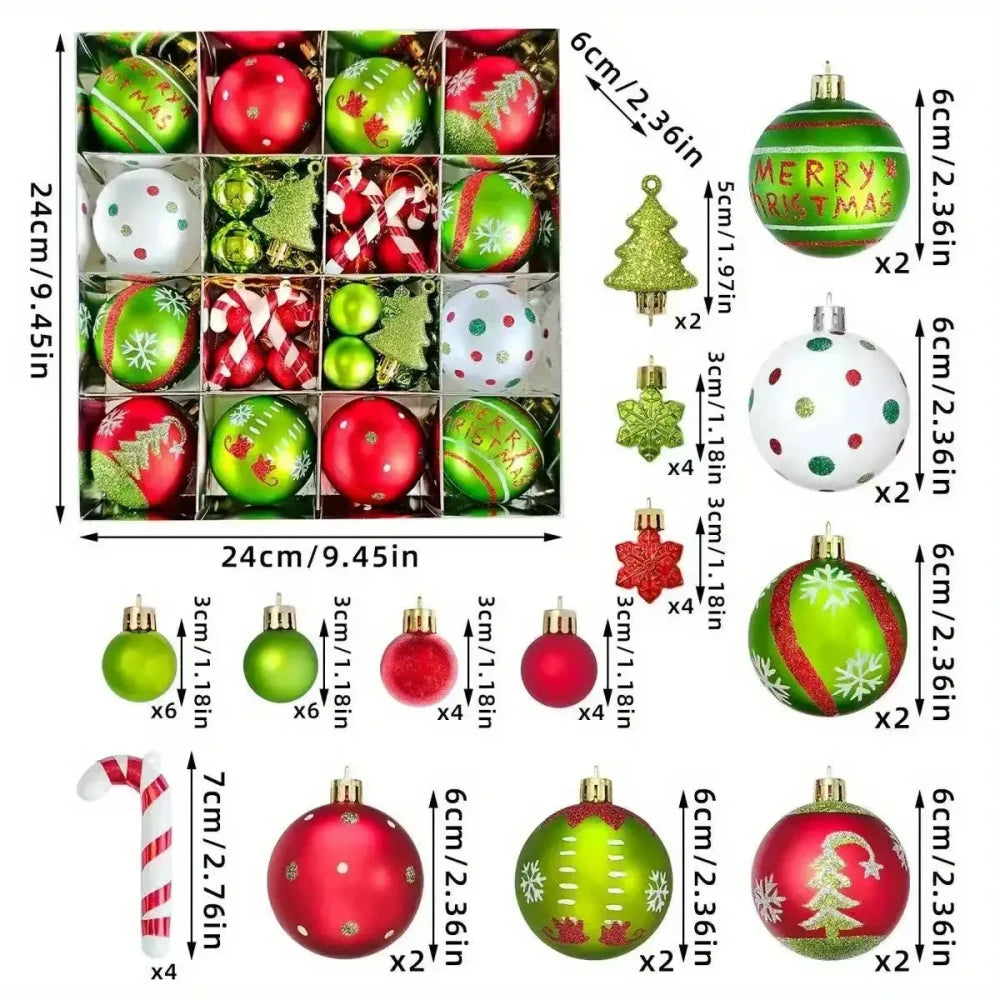 Festive Christmas Ball Ornament Set
