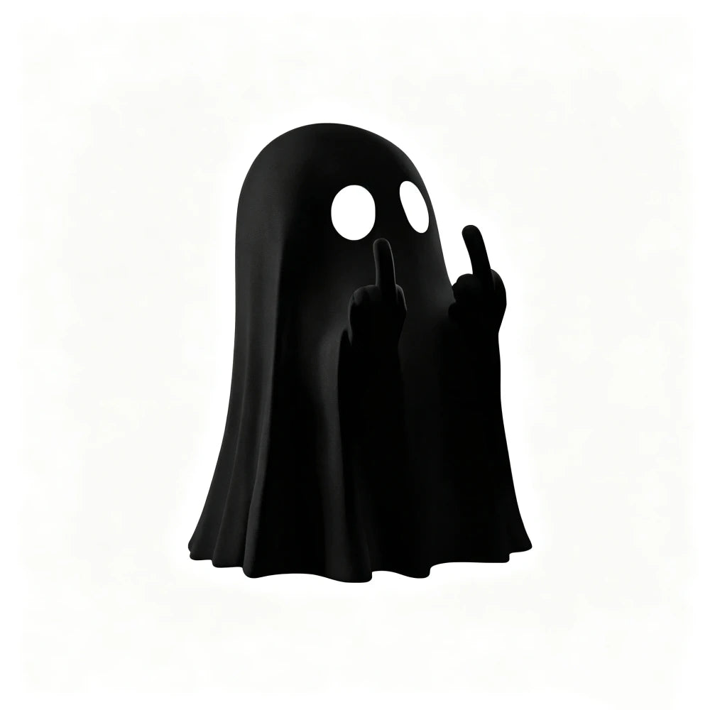 Middle Finger Ghost Statue