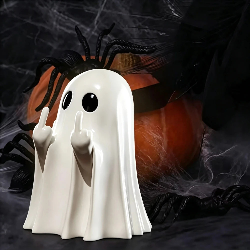 Middle Finger Ghost Statue