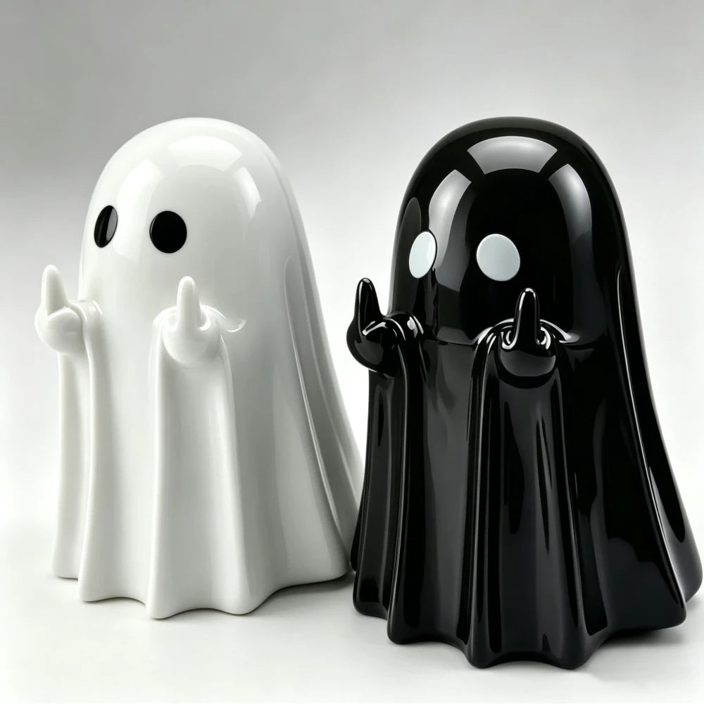 Middle Finger Ghost Statue