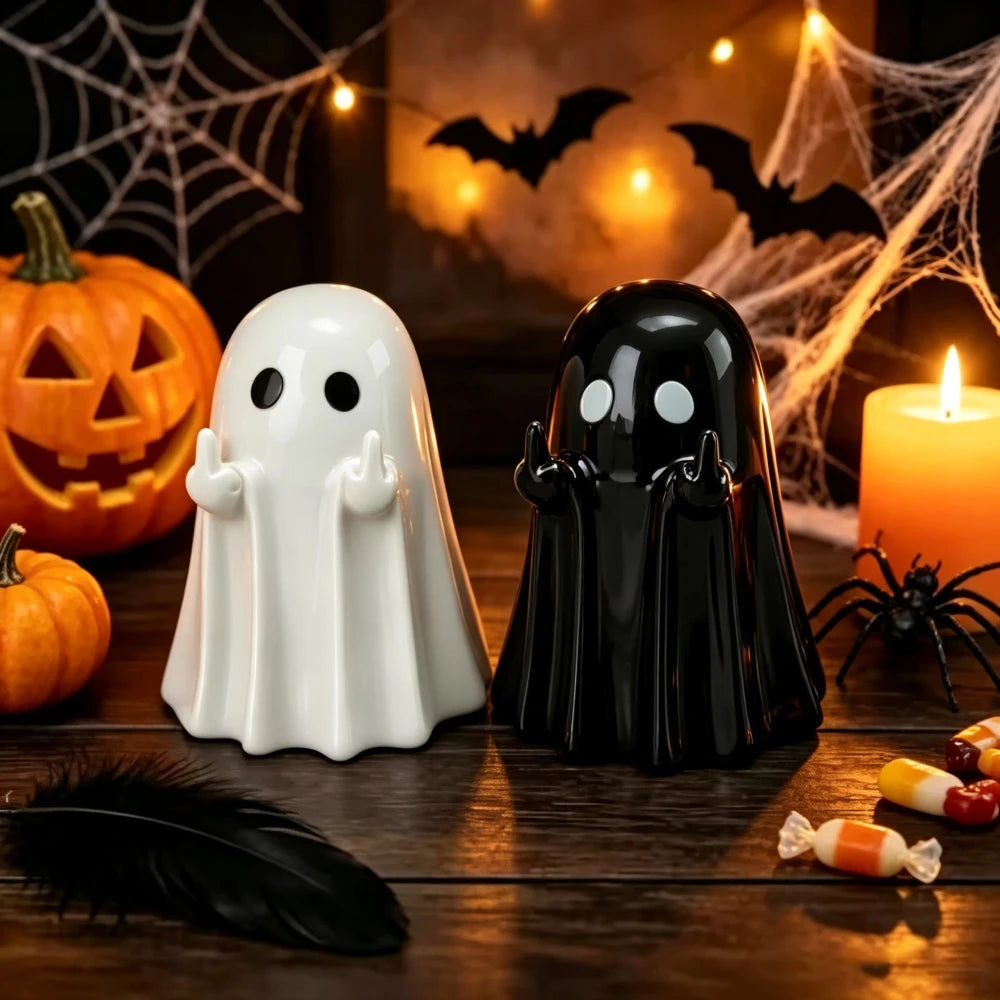 Middle Finger Ghost Statue