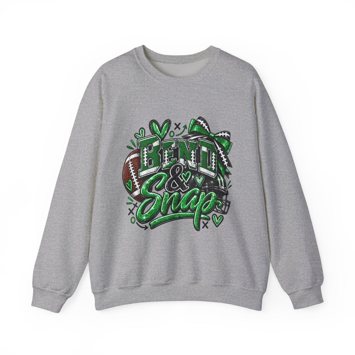 Crewneck Sweatshirt - Bend & Snap Cheerleader Football Design
