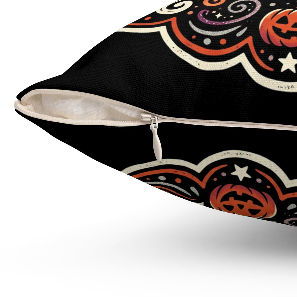 Custom Cute Halloween Ghost Pillow – 'Boo!' Pumpkin Spun Polyester Throw Pillow