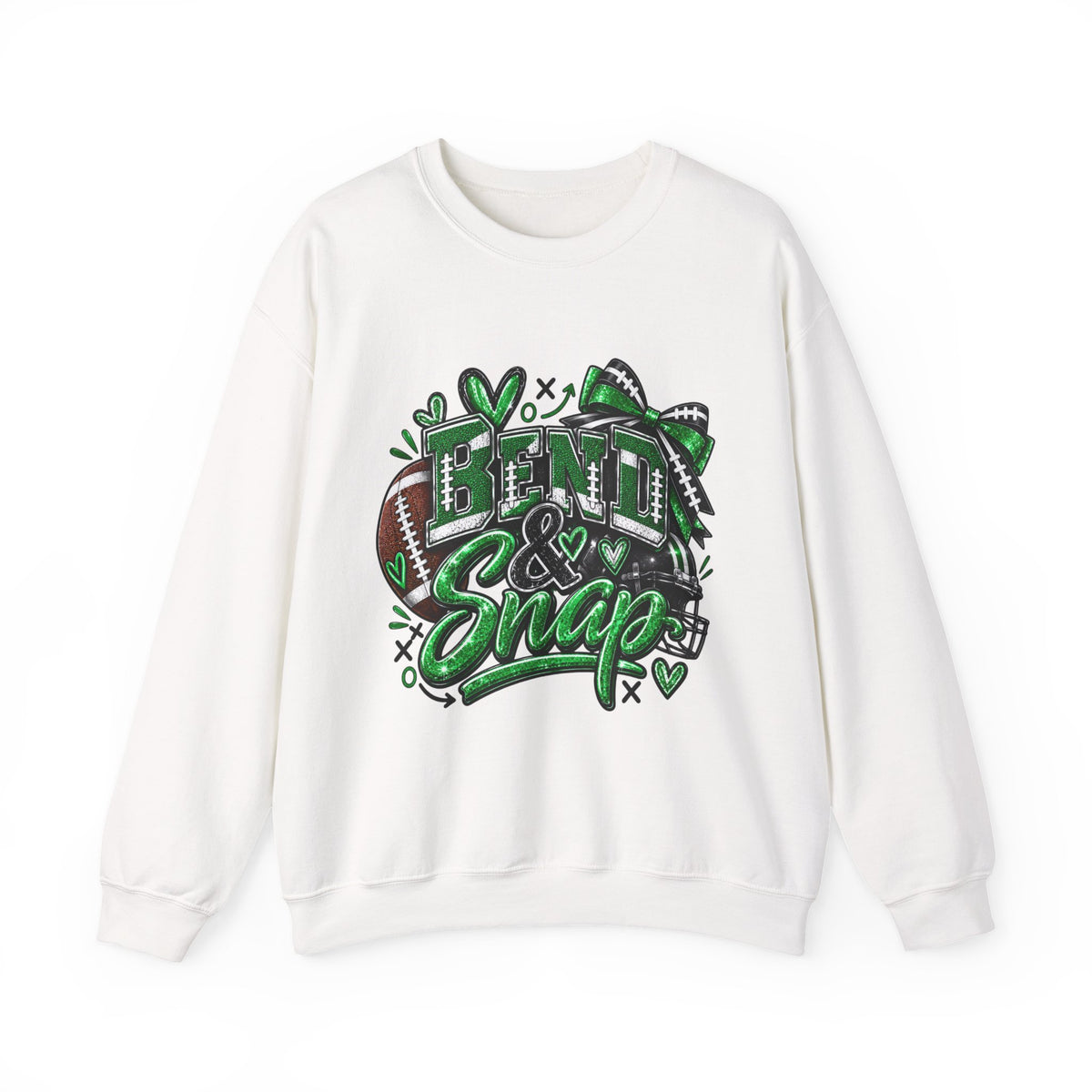 Crewneck Sweatshirt - Bend & Snap Cheerleader Football Design