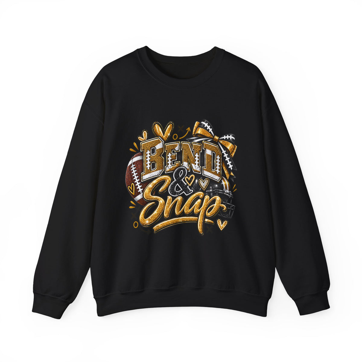 Bend & Snap Crewneck Sweatshirt — Retro Cheerleader Football Design