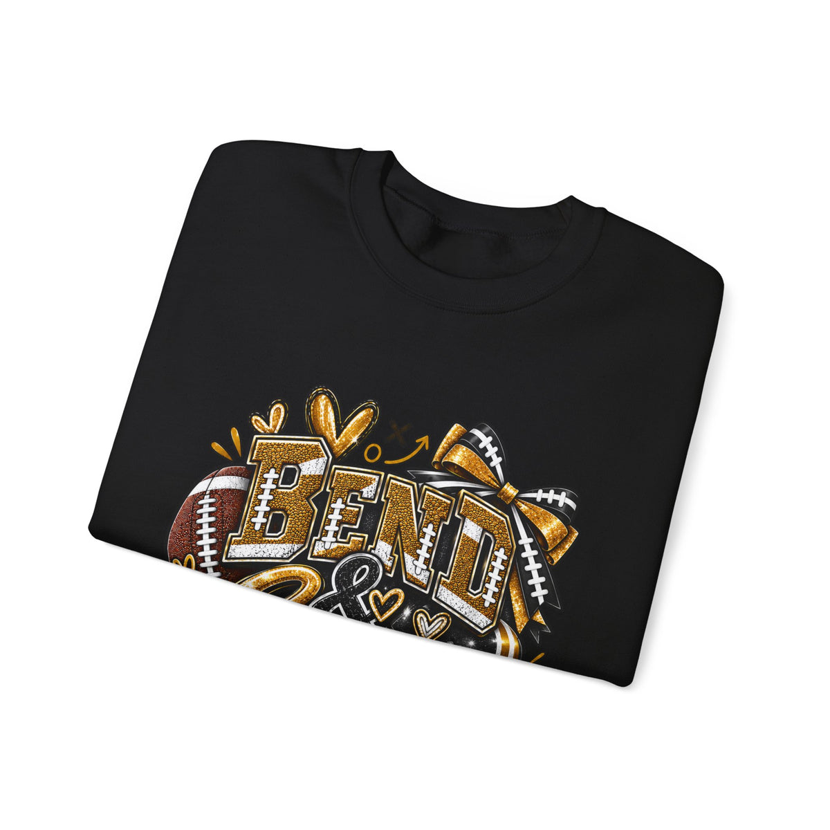 Bend & Snap Crewneck Sweatshirt — Retro Cheerleader Football Design