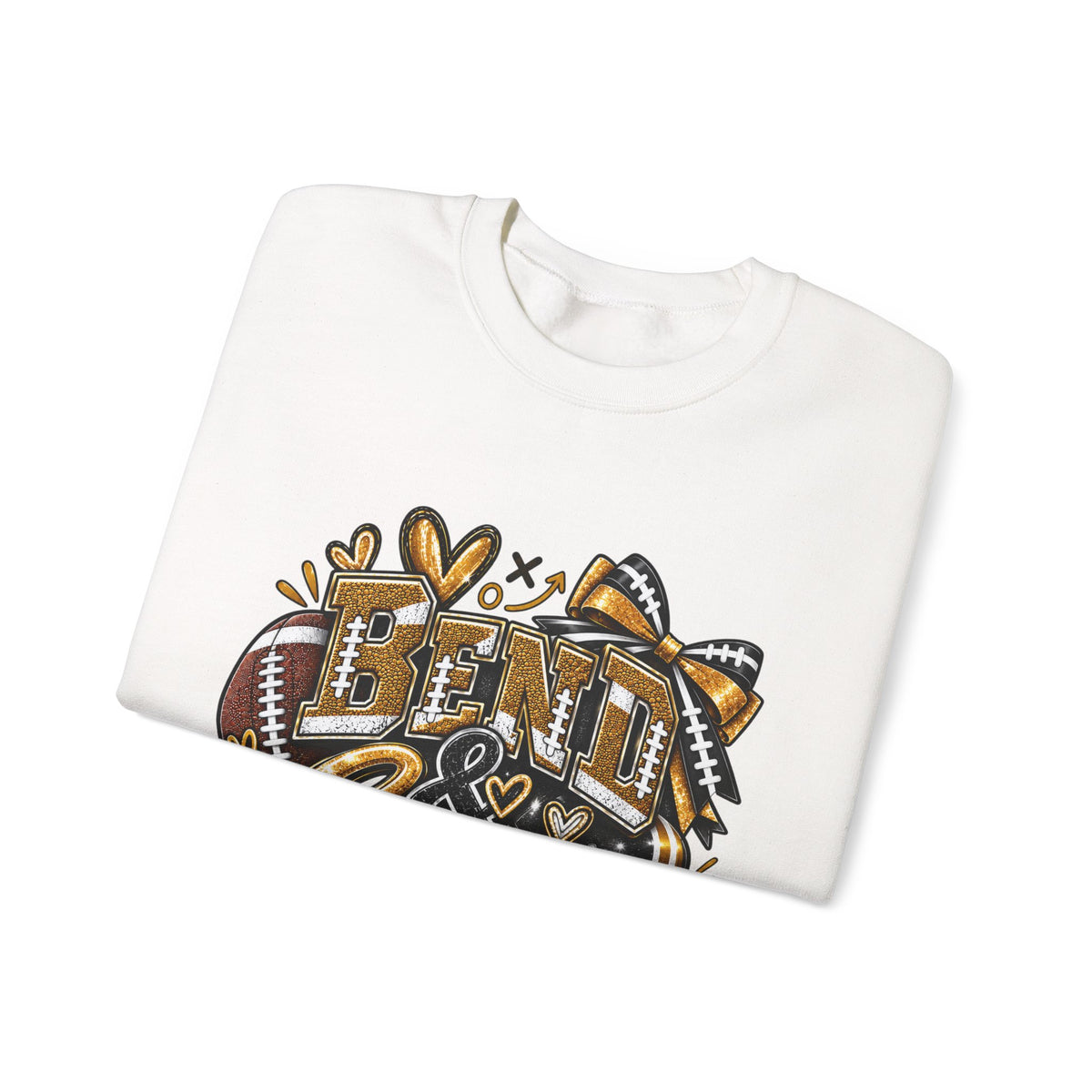 Bend & Snap Crewneck Sweatshirt — Retro Cheerleader Football Design
