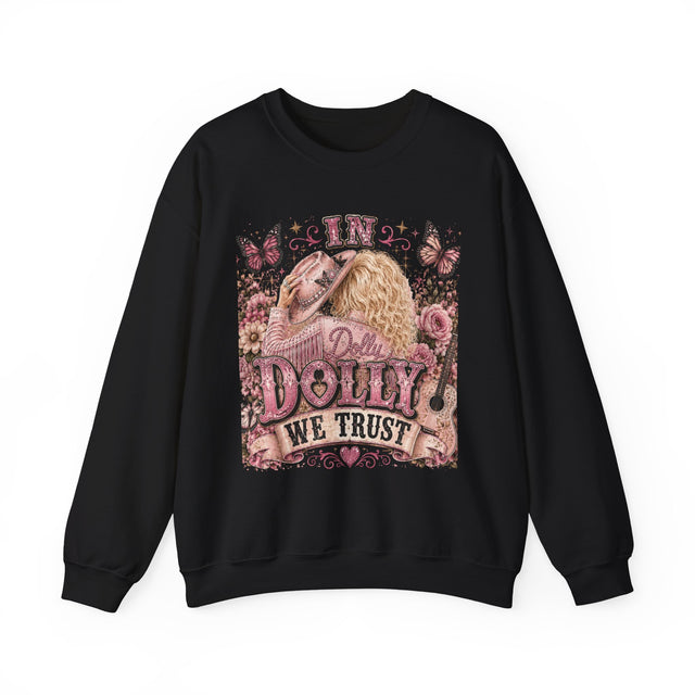 Custom Dolly We Trust Crewneck Sweatshirt