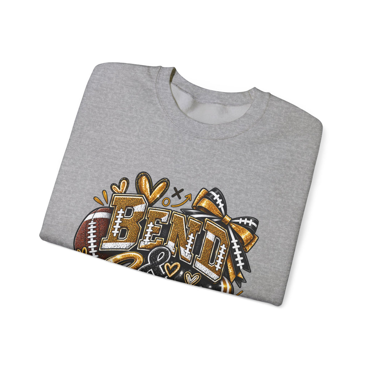 Bend & Snap Crewneck Sweatshirt — Retro Cheerleader Football Design