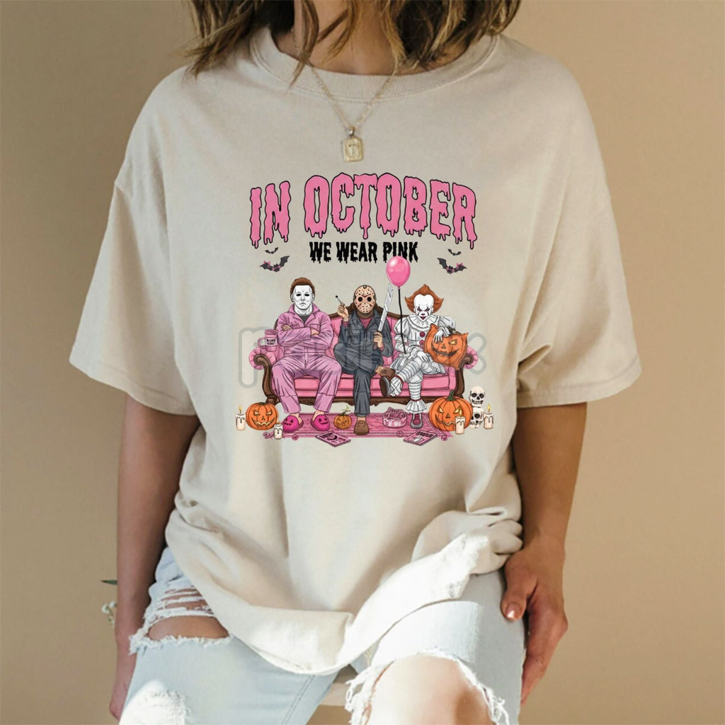 In October We Wear Pink Halloween Tee