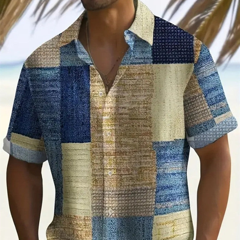 Coastal Breeze Printed Henley Shirt
