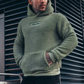 Men’s Plush Hooded Pullover – Cozy Fleece Sweatshirt