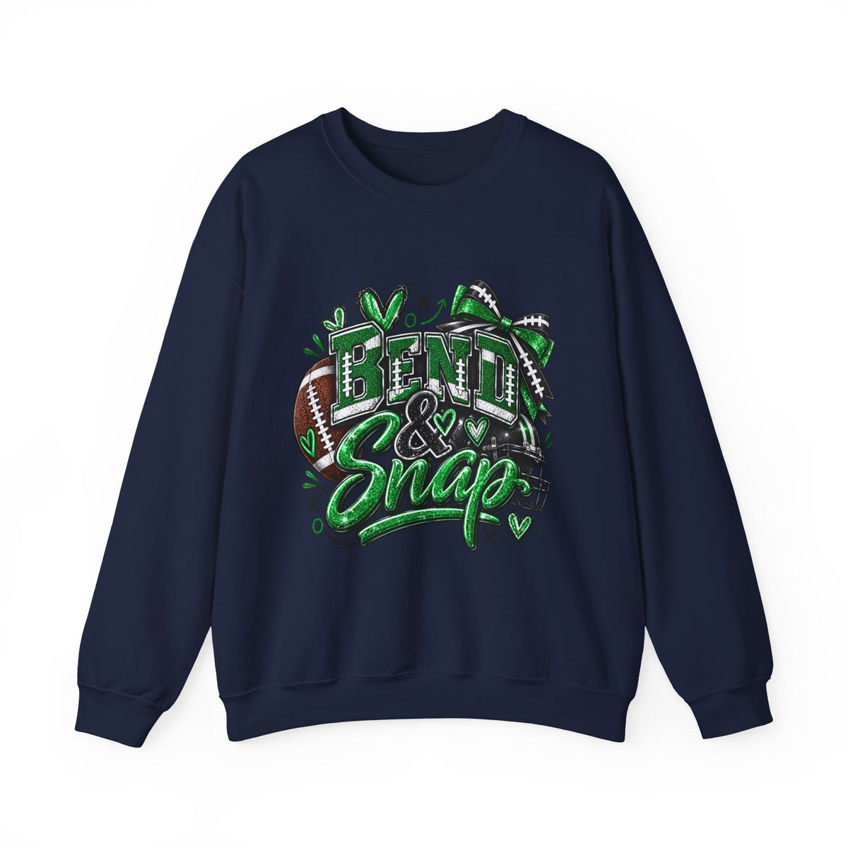 Crewneck Sweatshirt - Bend & Snap Cheerleader Football Design