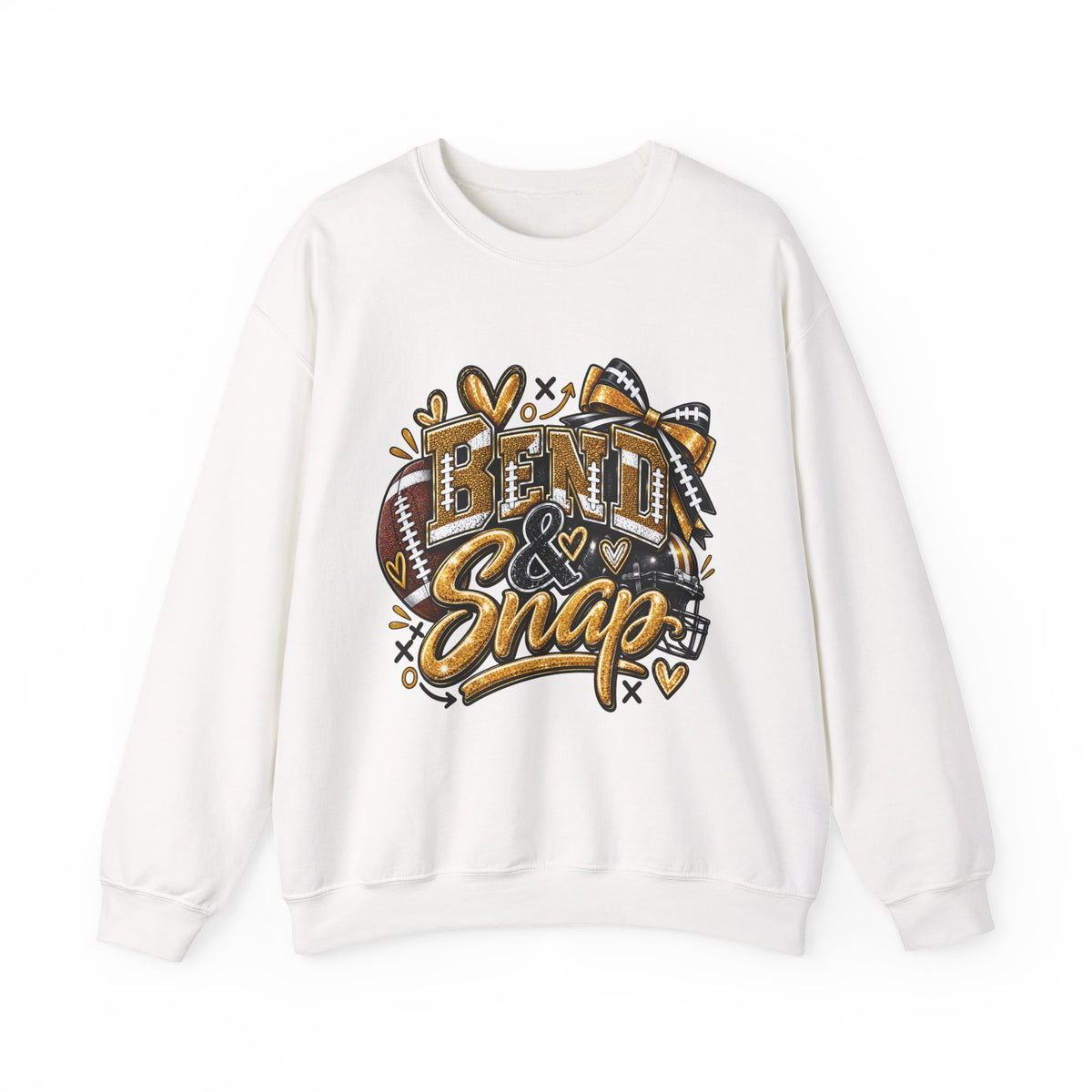 Bend & Snap Crewneck Sweatshirt — Retro Cheerleader Football Design