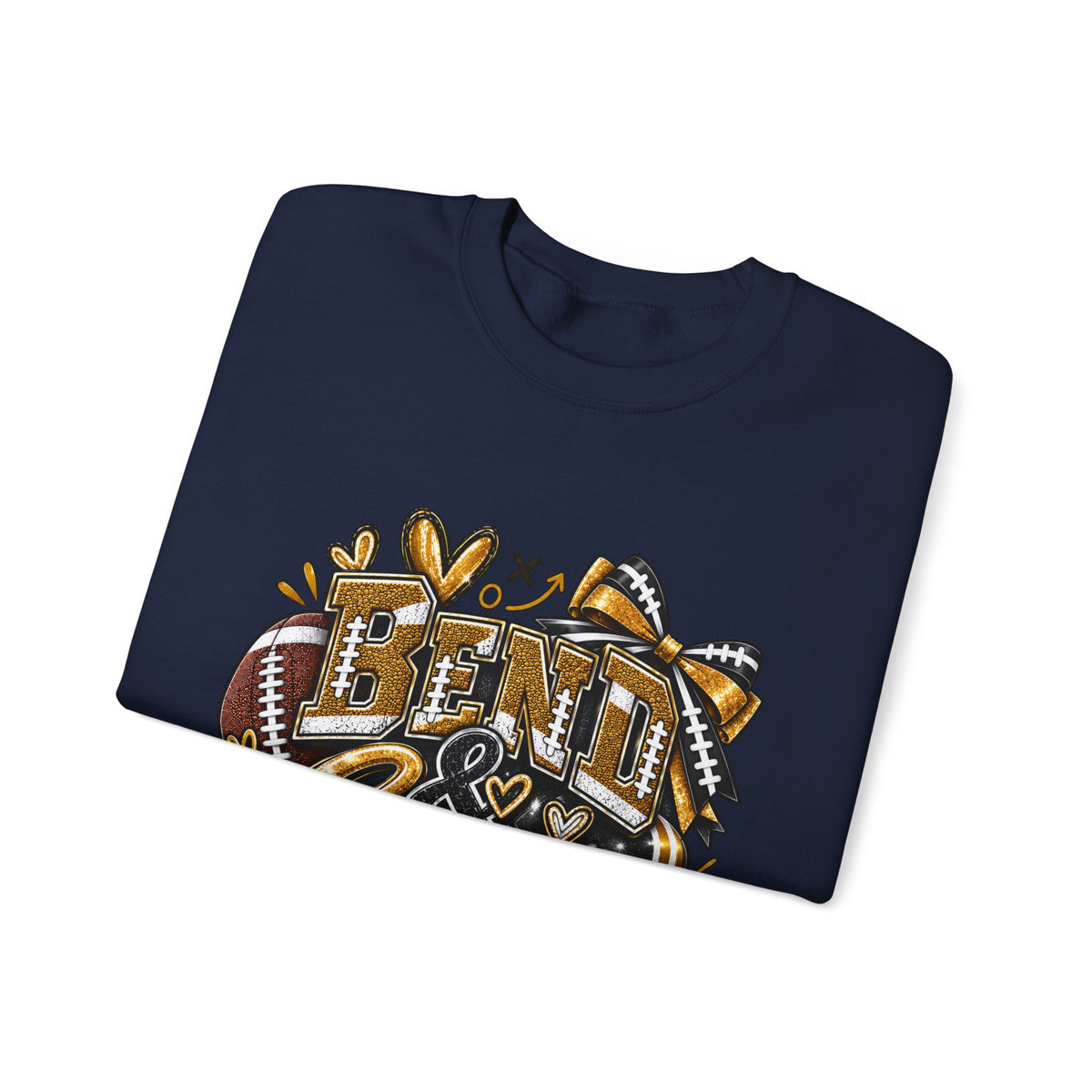 Bend & Snap Crewneck Sweatshirt — Retro Cheerleader Football Design
