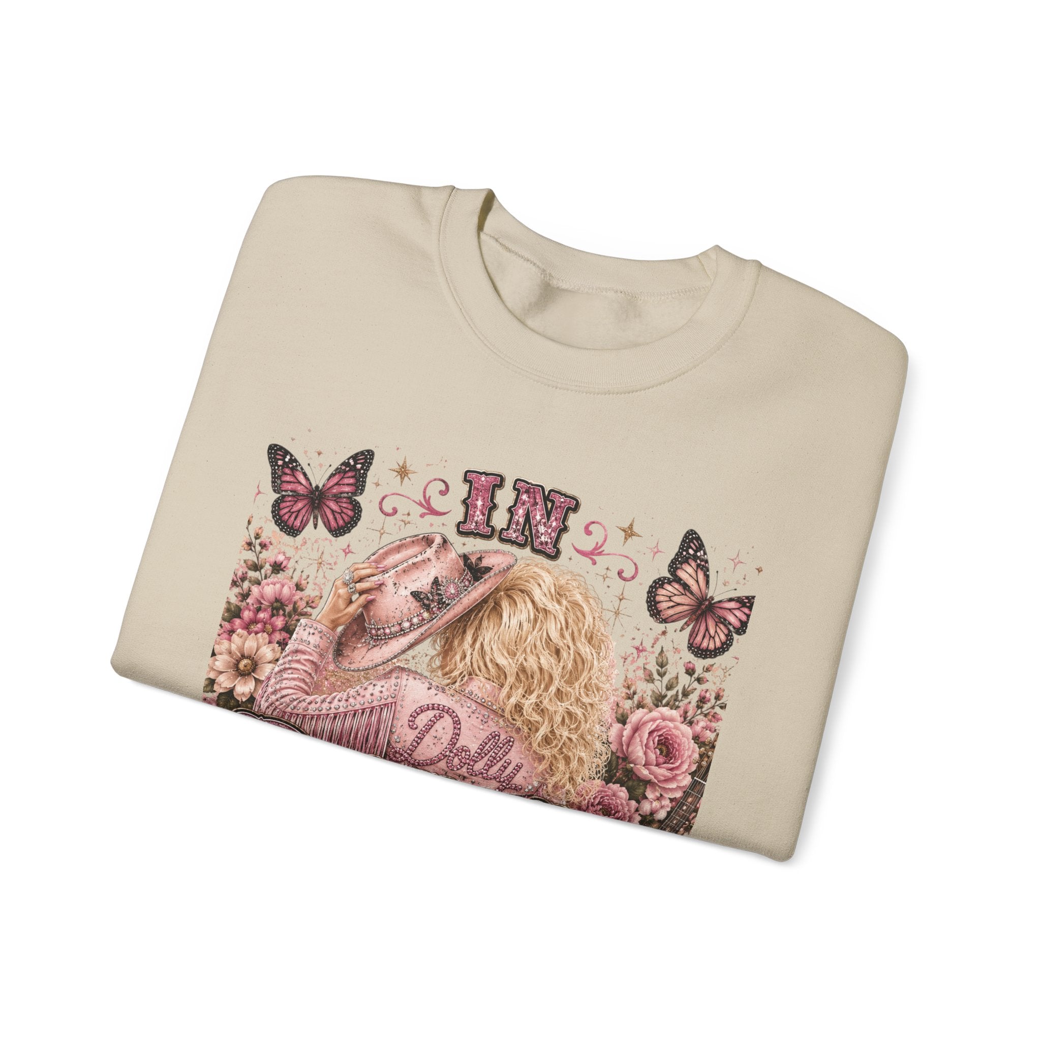 Custom Dolly We Trust Crewneck Sweatshirt