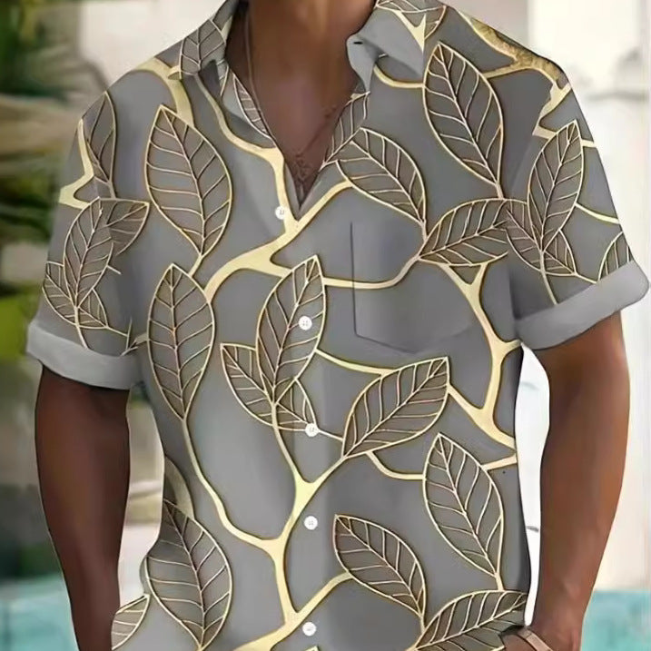 Coastal Breeze Printed Henley Shirt