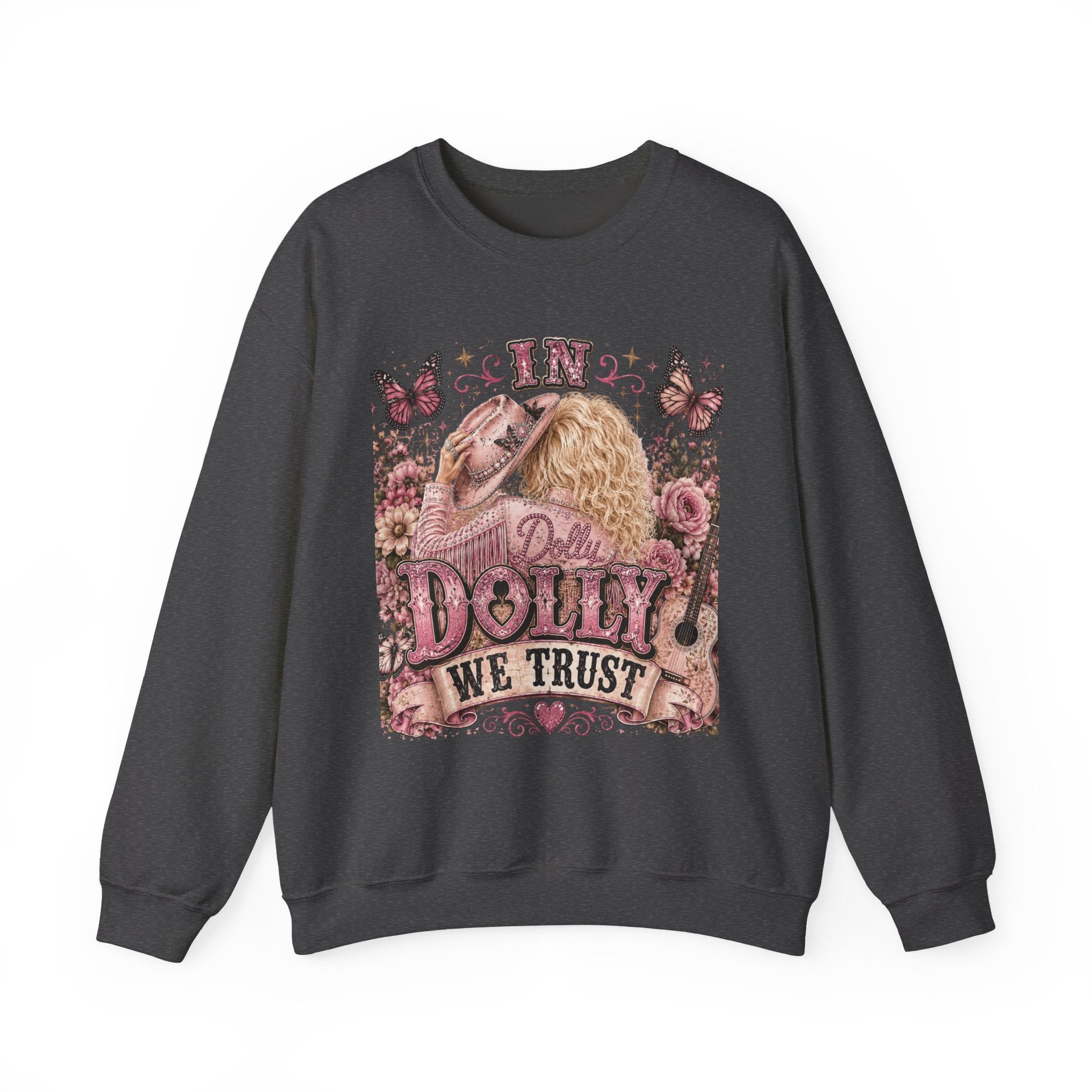 Custom Dolly We Trust Crewneck Sweatshirt