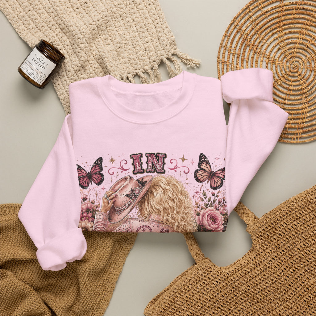 Custom Dolly We Trust Crewneck Sweatshirt