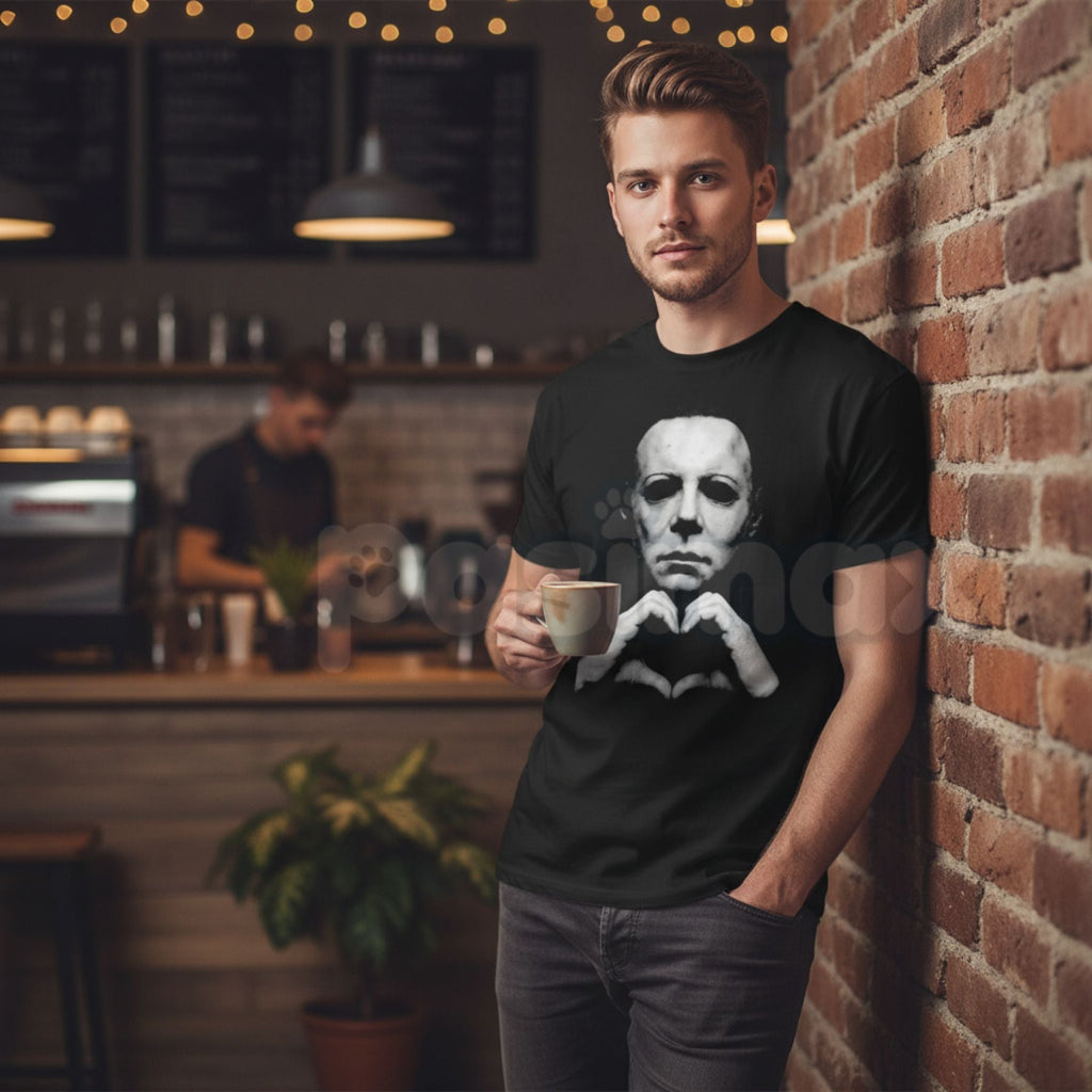Michael Myers Hand Heart Graphic T-Shirt